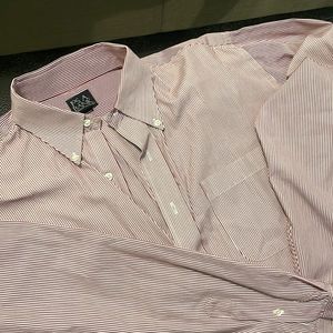Jos. A. Bank Exec. Collection: Long-sleeve button-down collar thin striped shirt